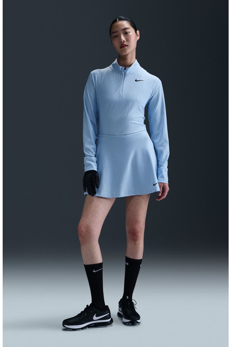 Dri-FIT Half Zip Long Sleeve Top, Alternate, color, PSYCHIC BLUE/ BLACK