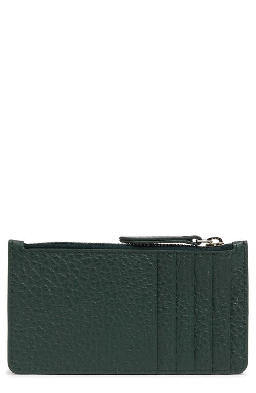 Maison Margiela Zip Card Holder In Green