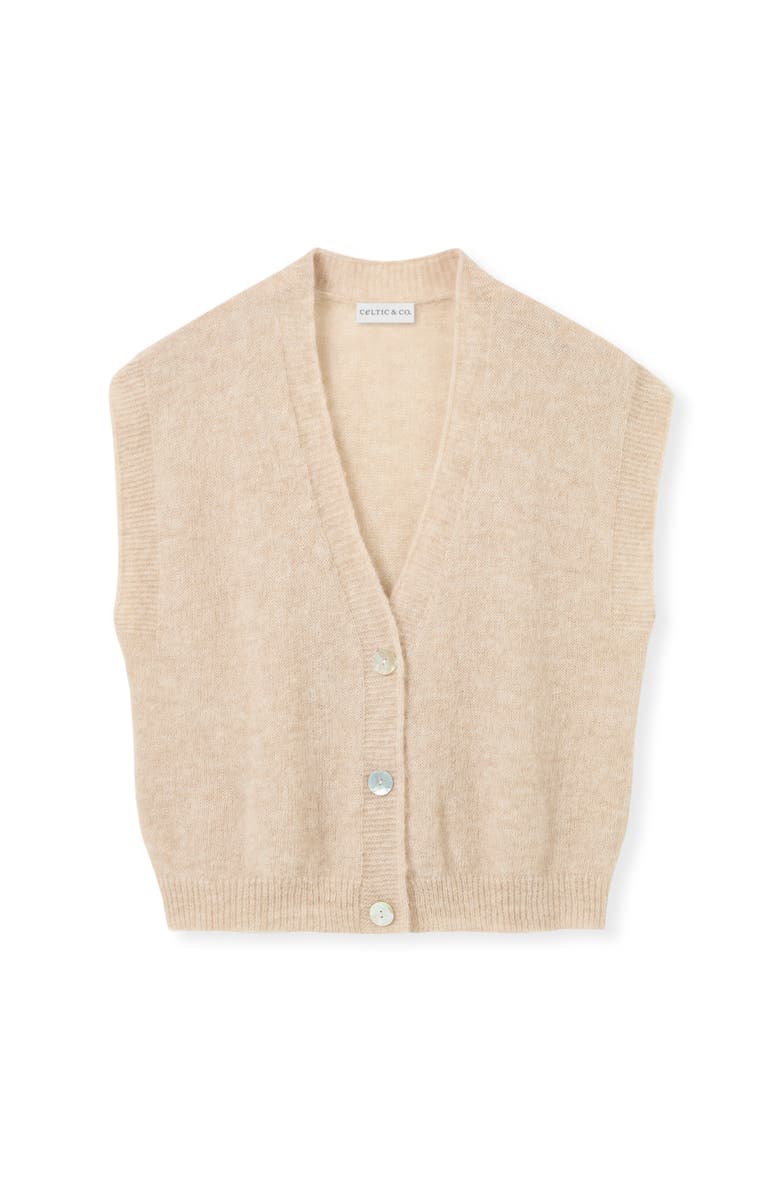 Celtic & Co. Grown On Button Up Sleeve Cardigan, Alternate, color, Oatmeal