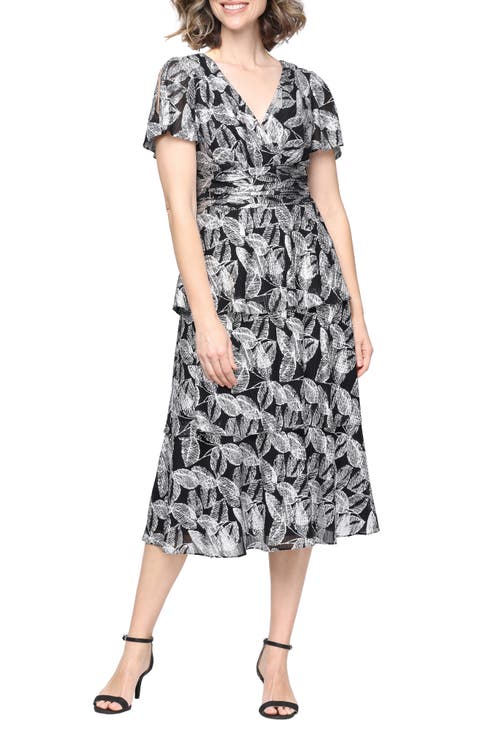 Tiered Tea Length Dress
