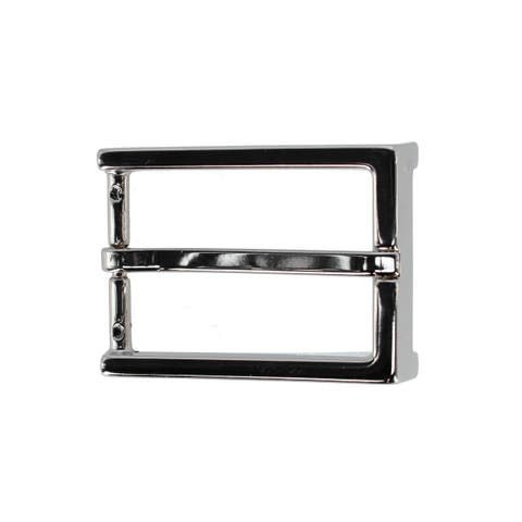 35mm Italian Classic Rectangular Sold Brass Harness Belt Buckle
