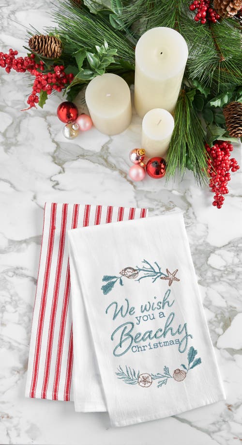 C & F Home C&f Home Beachy Christmas Towel In White