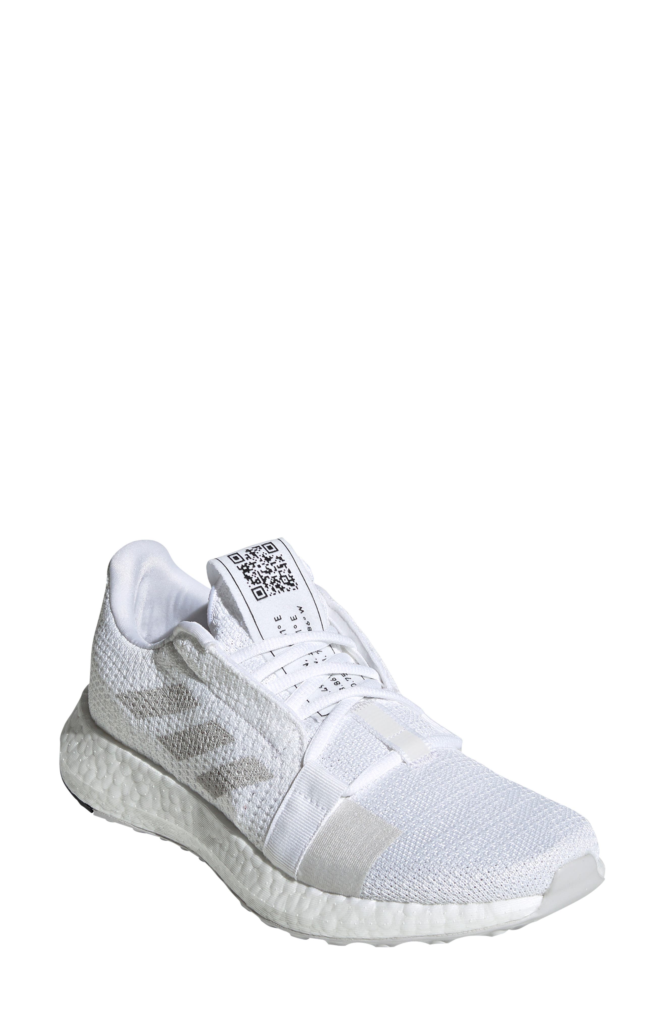 SenseBoost Go Running Shoe, Main, color, WHITE/ GREY/ CORE BLACK