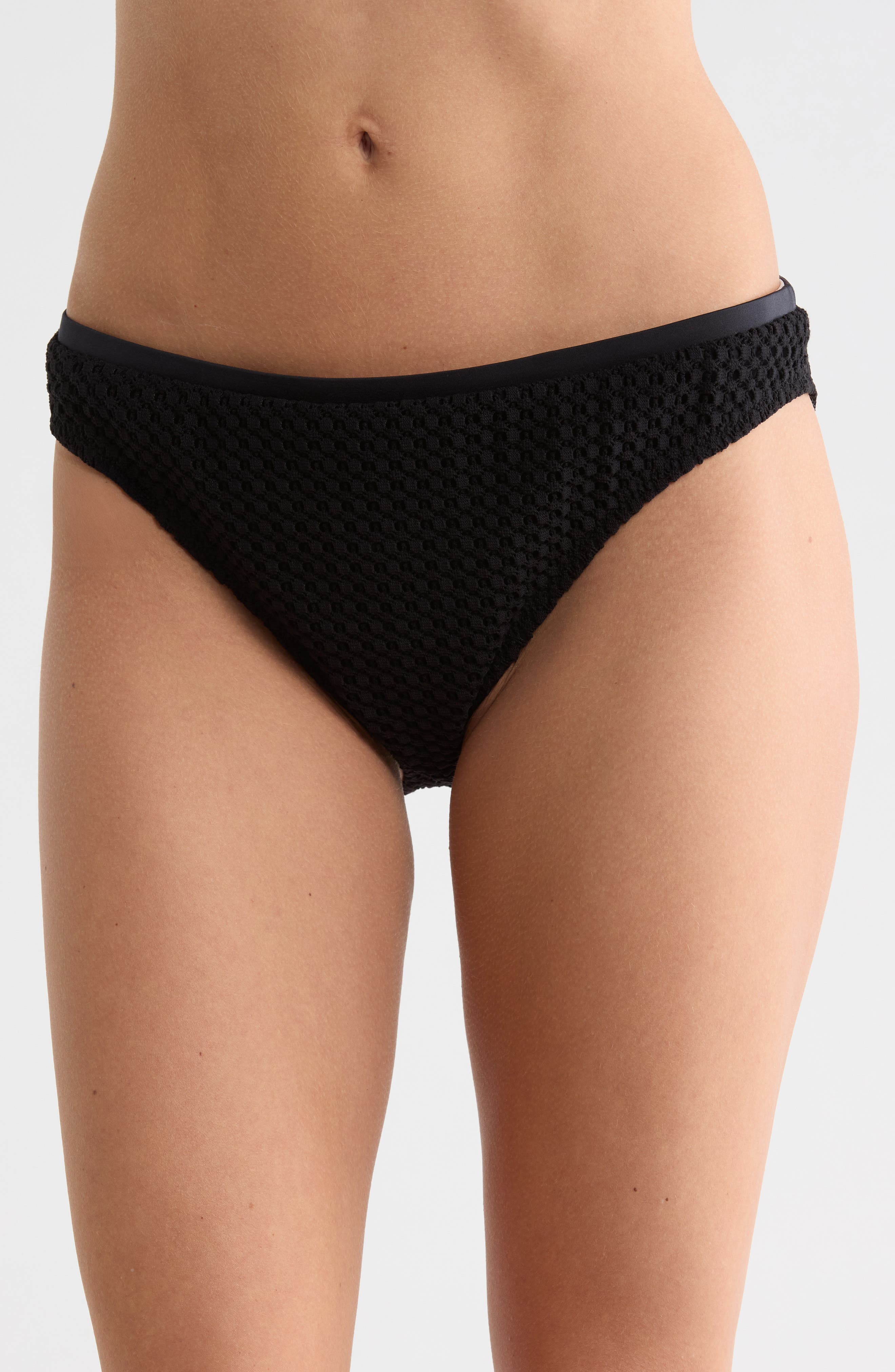 Robin Piccone Hipster Bikini Bottoms In Black