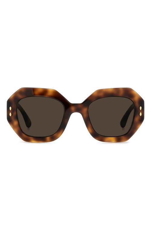 Isabel Marant 52mm Rectangular Geometric Sunglasses In Multi