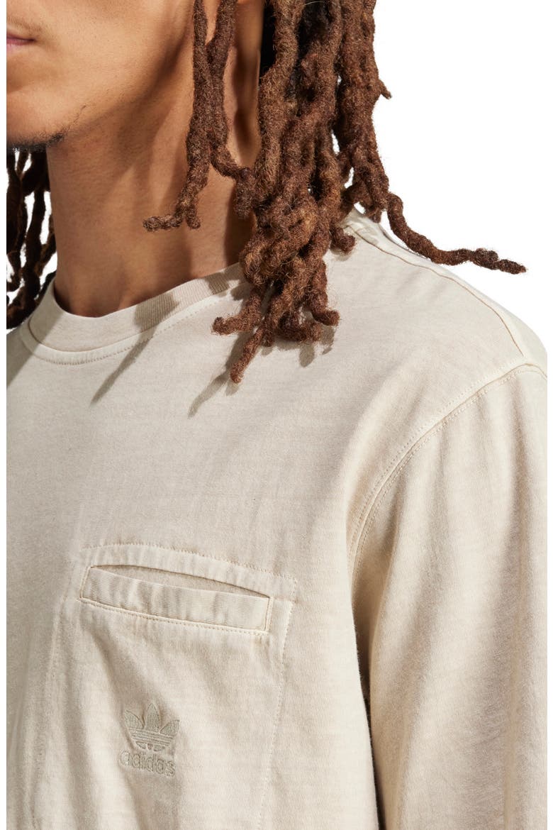 Trefoil Essential Pocket T-Shirt, Alternate, color, PUTTY GREY