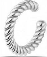Spero London Twisted Sterling Silver Ear Cuff No Piercing