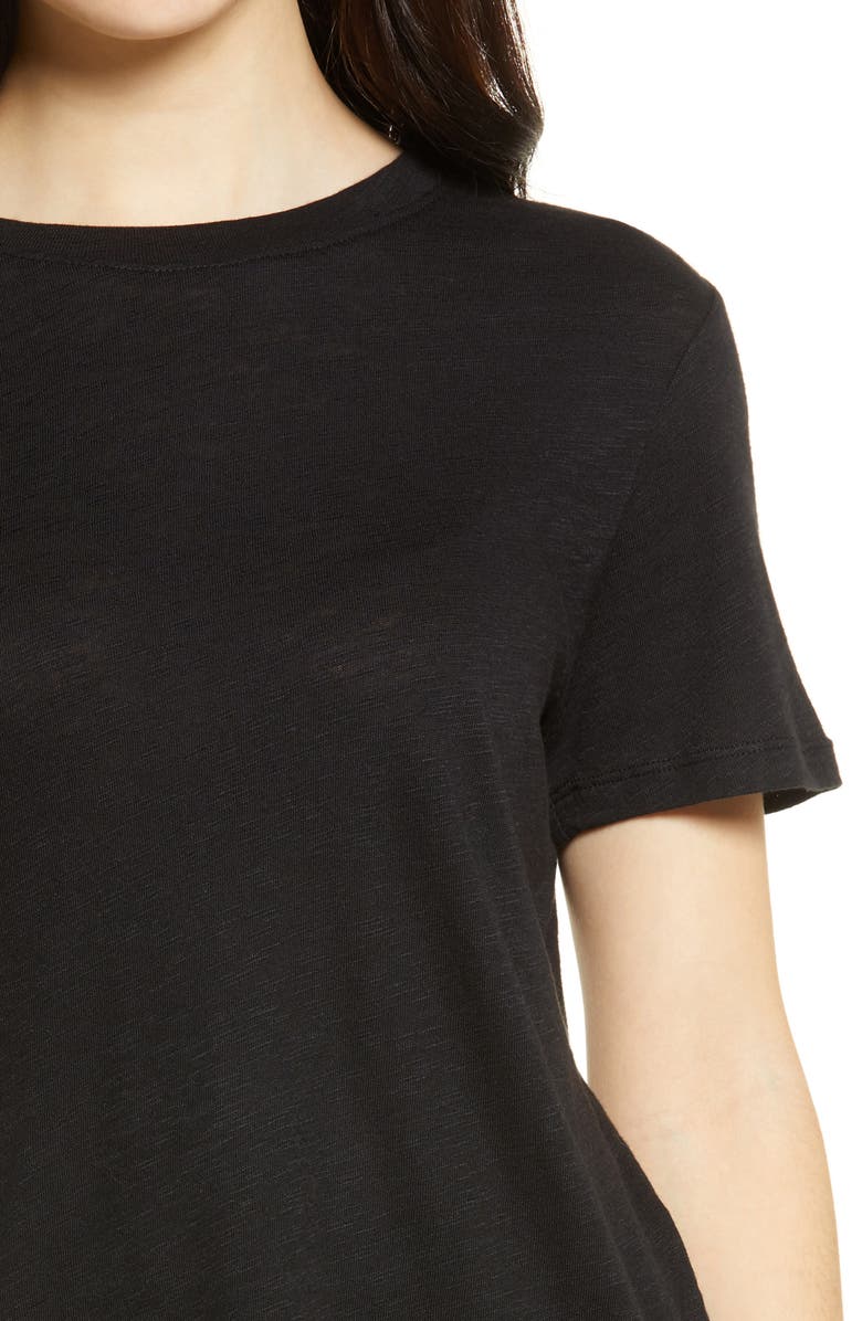 Splendid Zoe Slub Crewneck Tee, Alternate, color, Black