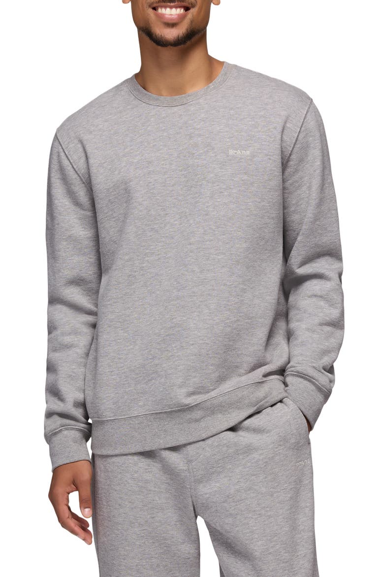 Fleece Crewneck Sweatshirt, Main, color, HEATHER GREY