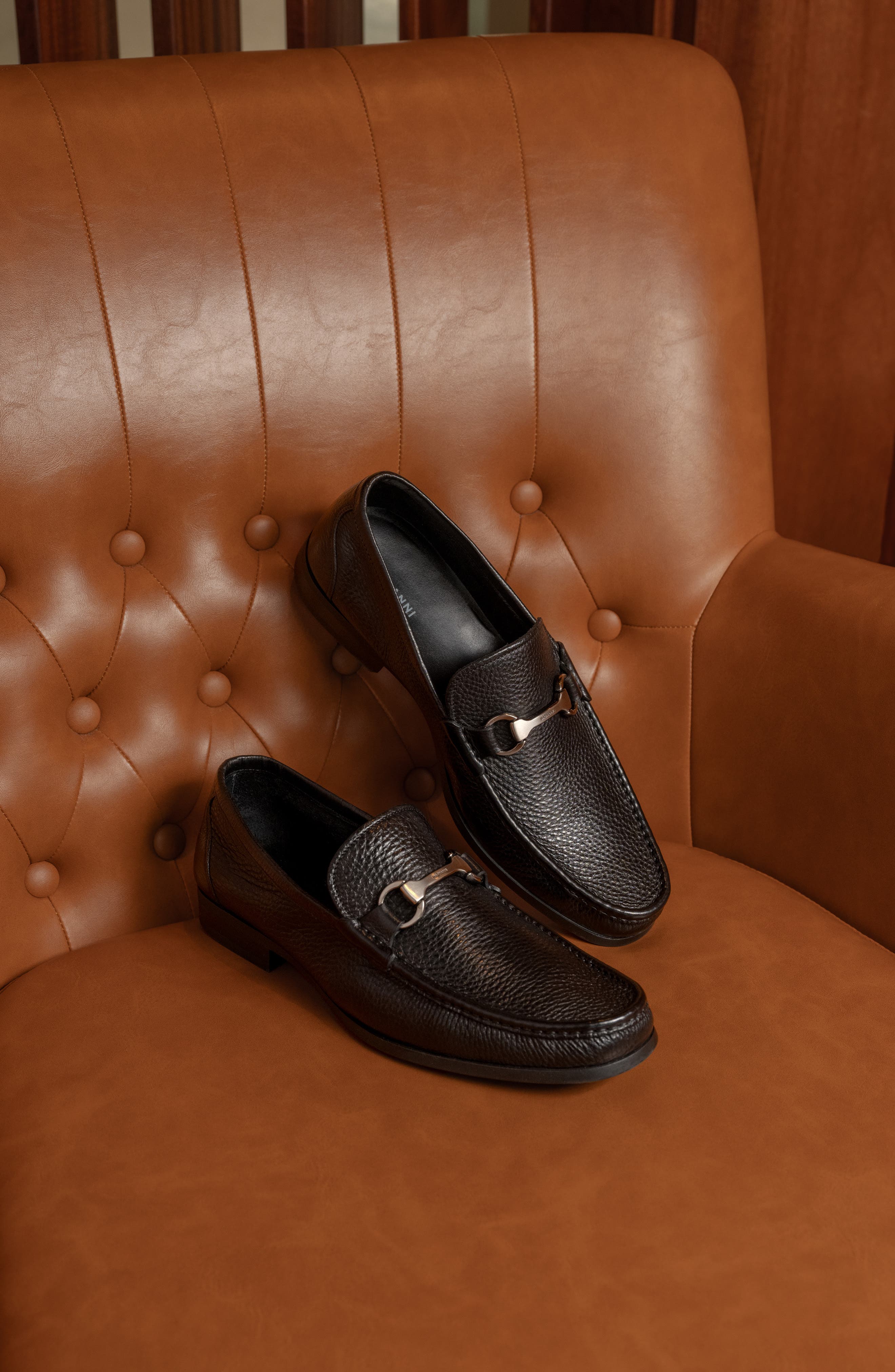 Magnanni Gentry Bit Loafer, Alternate, color, Black