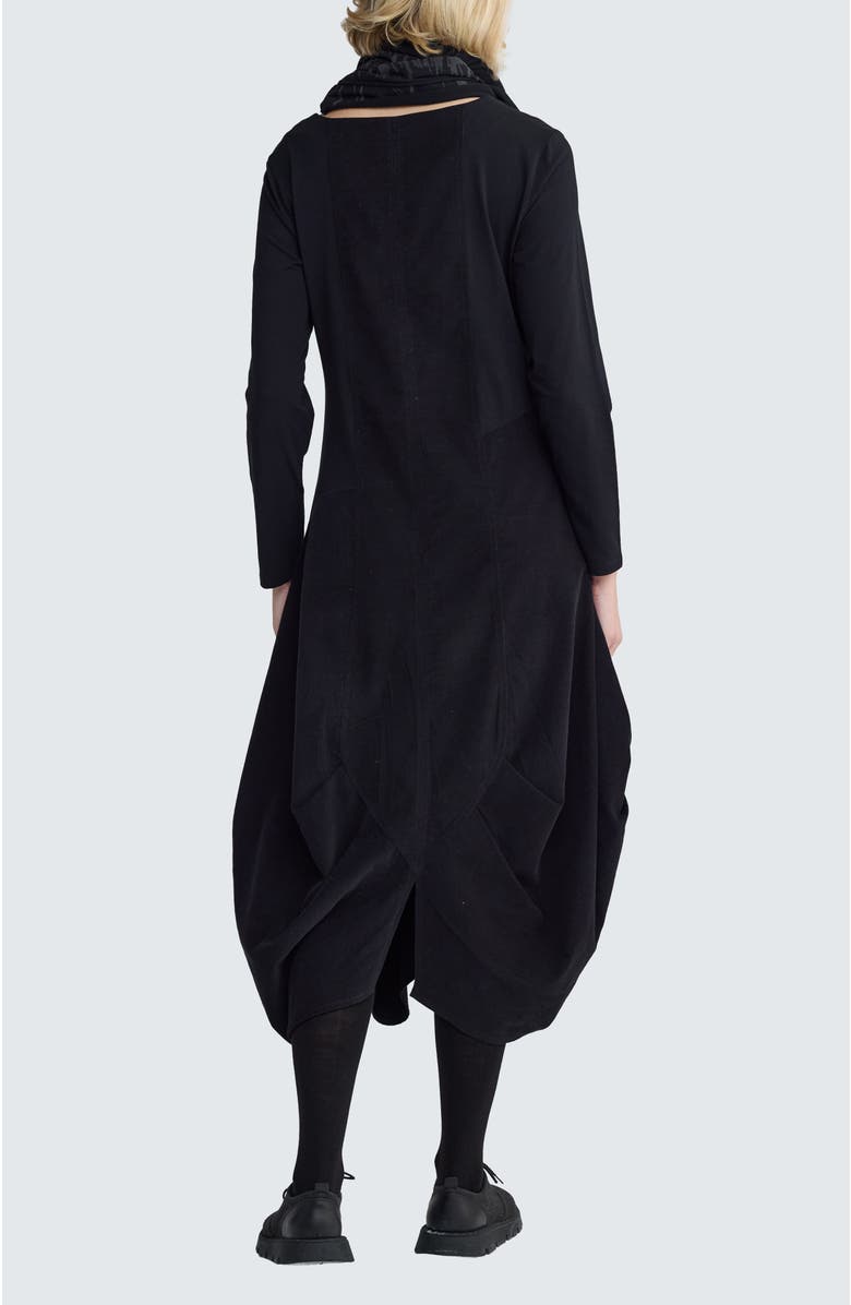 LUUKAA Tenebria Long Balloon Dress, Alternate, color, Black