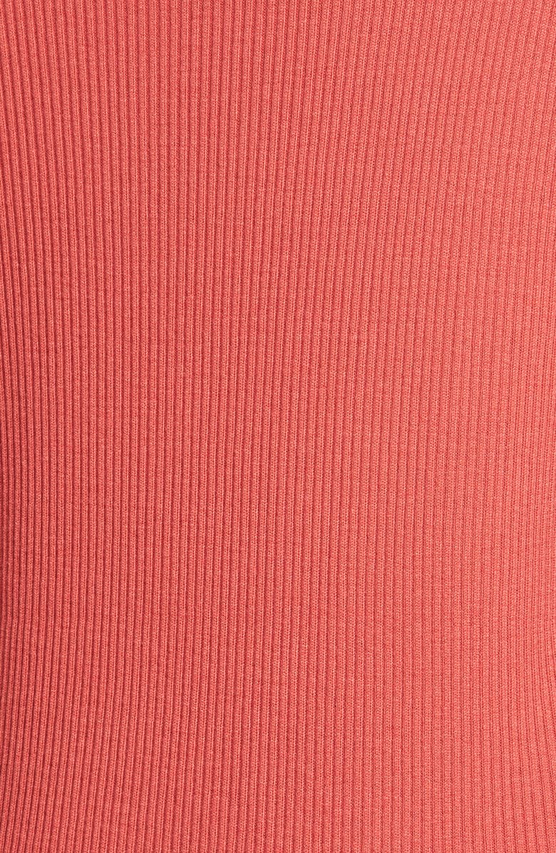 Caslon<sup>®</sup> Long Sleeve Rib Knit Tunic Top, Alternate, color, Red Beauty