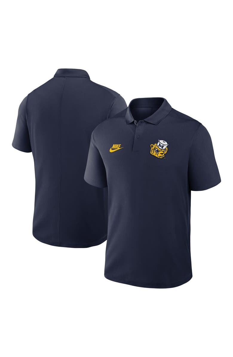 Nike Men's Nike Navy Michigan Wolverines Primetime Victory Legacy Vault Logo Performance Polo, Alternate, color, Navy