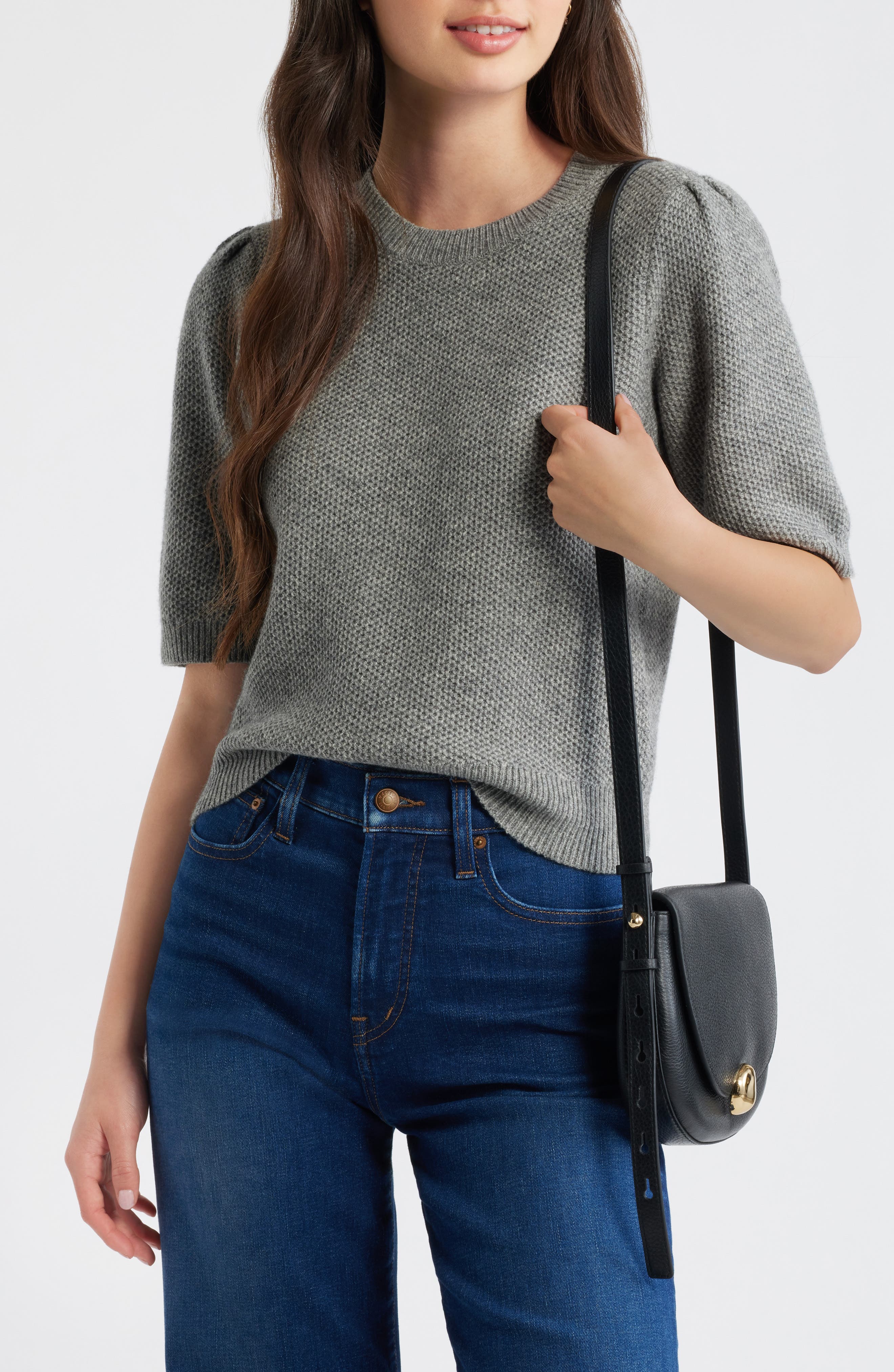 The Dakota Saddle Crossbody Bag, Alternate, color, TRUE BLACK