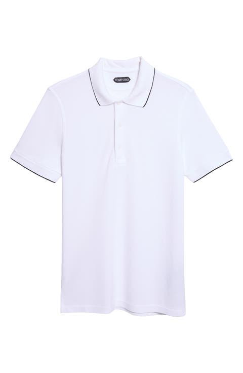 Tipped Lyocell & Cotton Piqué Polo