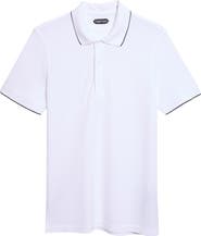 TOM FORD Tipped Lyocell & Cotton Piqué Polo