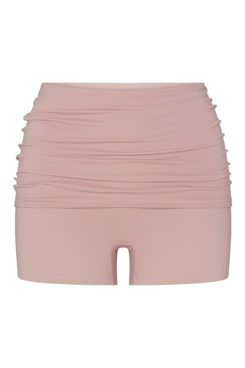 Matte Foldover Waist Shorts, Alternate, color, HIMALAYAN