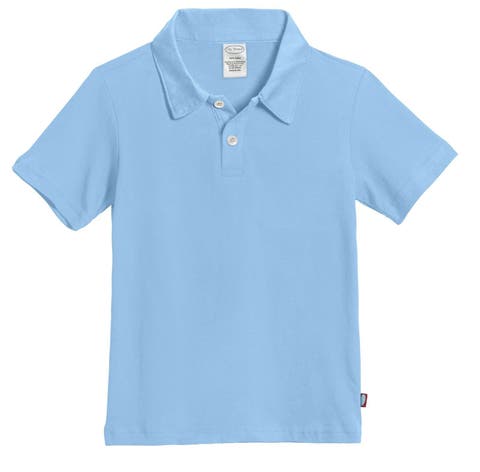 Baby Boys Soft 100% Cotton Jersey 2-Button Short Sleeve Polo Shirt (Baby)