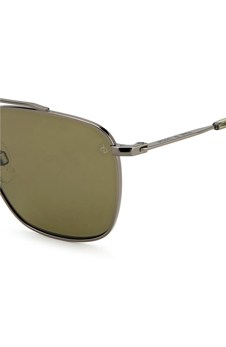 rag & bone 53mm Navigator Sunglasses, Alternate, color, Grey Khaki