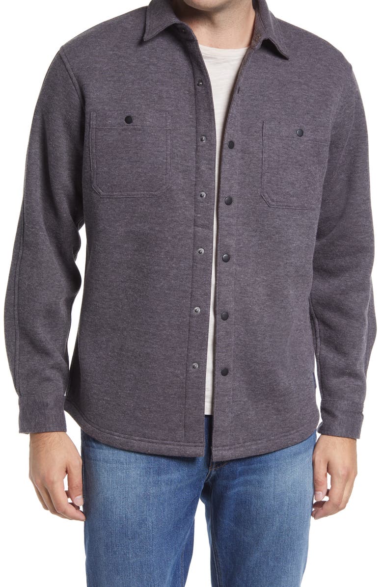 Vintage 1946 Ribbed Cotton Blend Shirt Jacket, Main, color, Char Heather