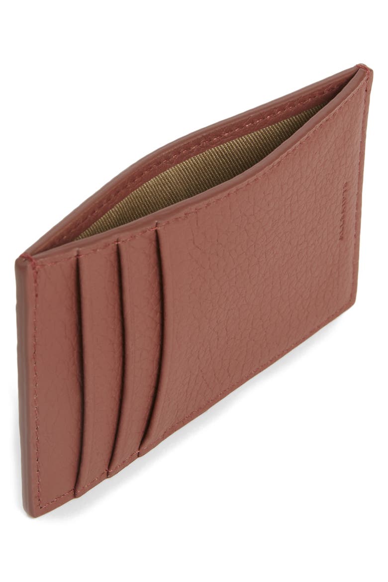 Anabel Leather Card Case, Alternate, color, CHERRY