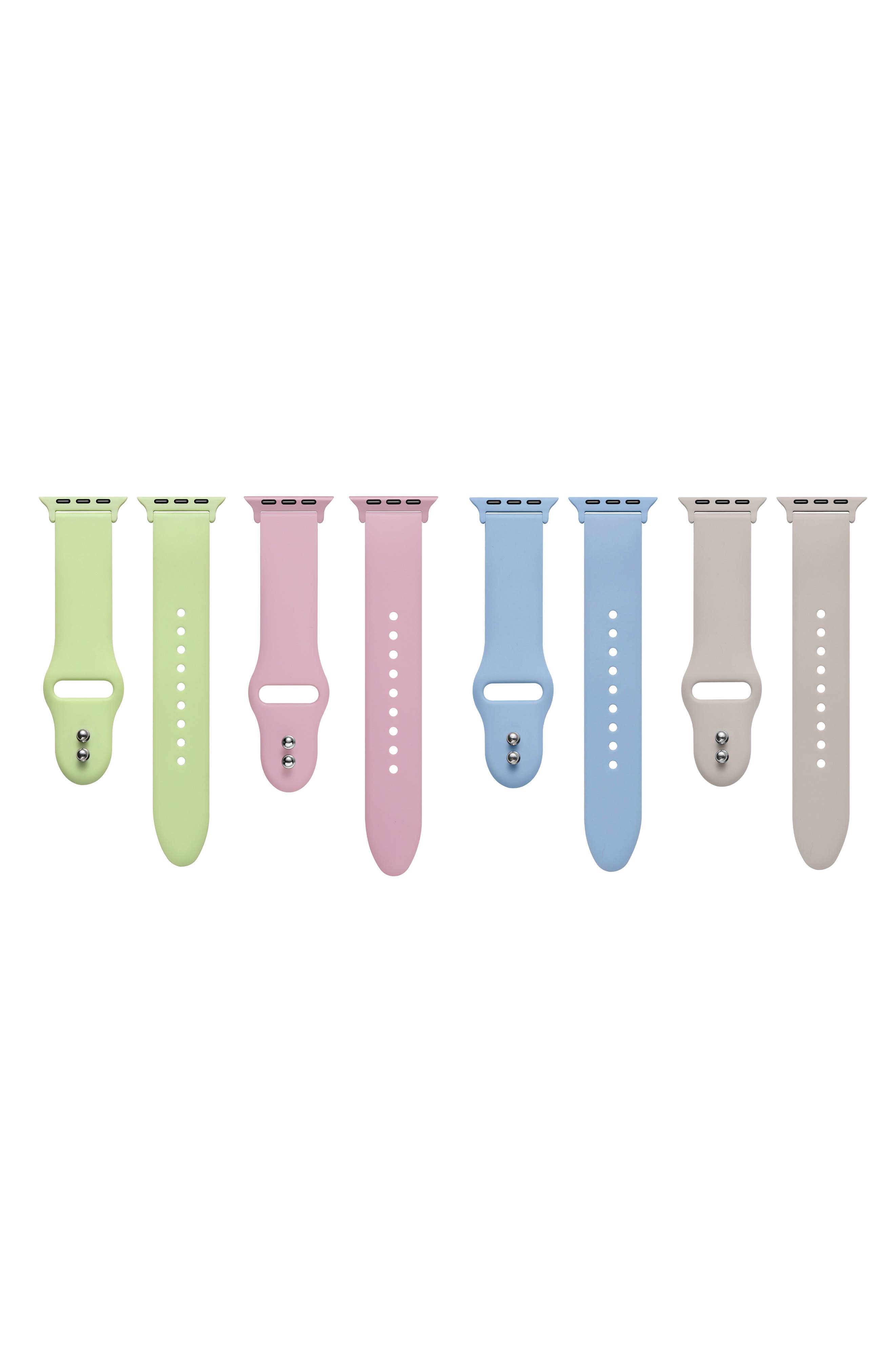 4-Pack Silicone Apple Watch® Watchbands