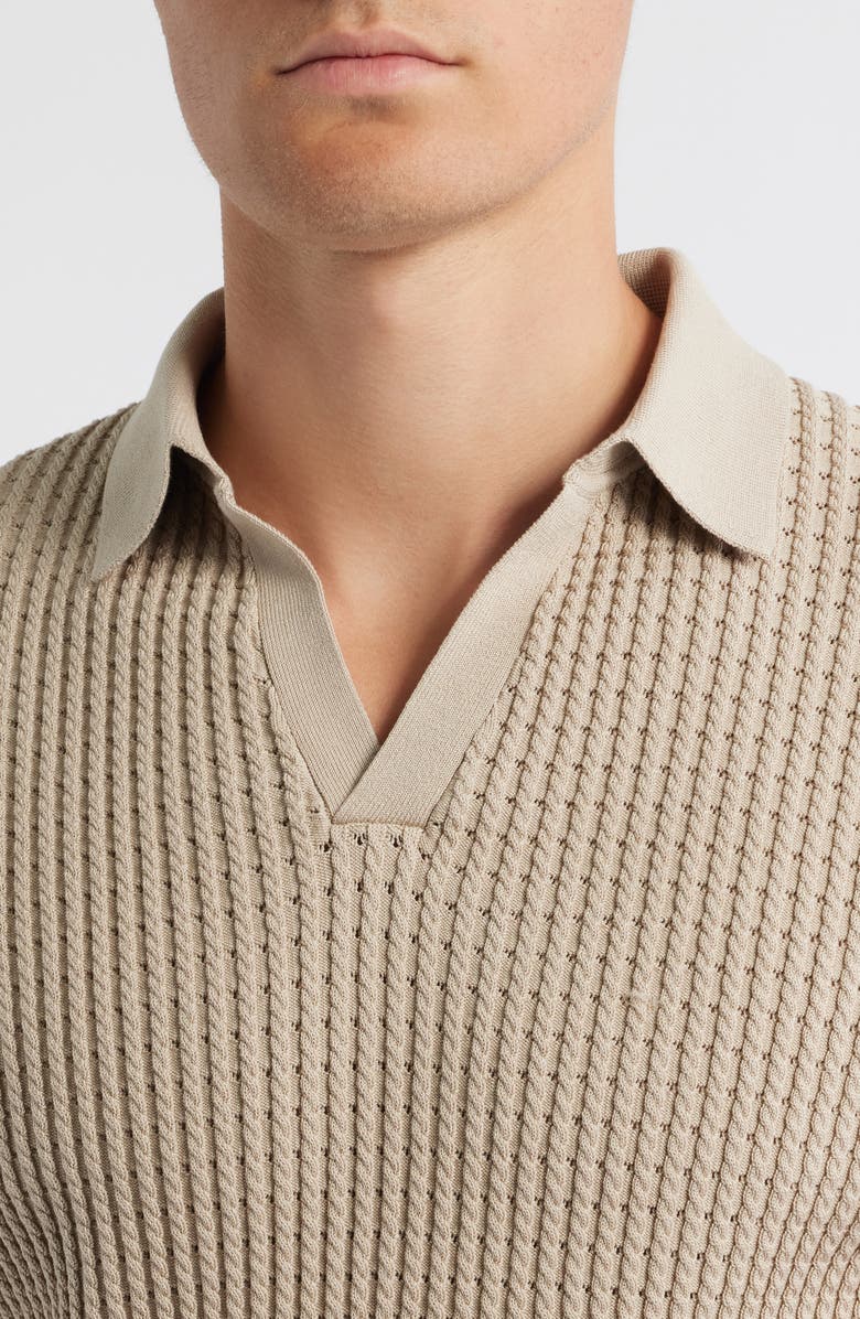 Reiss Merit Cotton Blend Polo, Alternate, color, Light Camel Brown