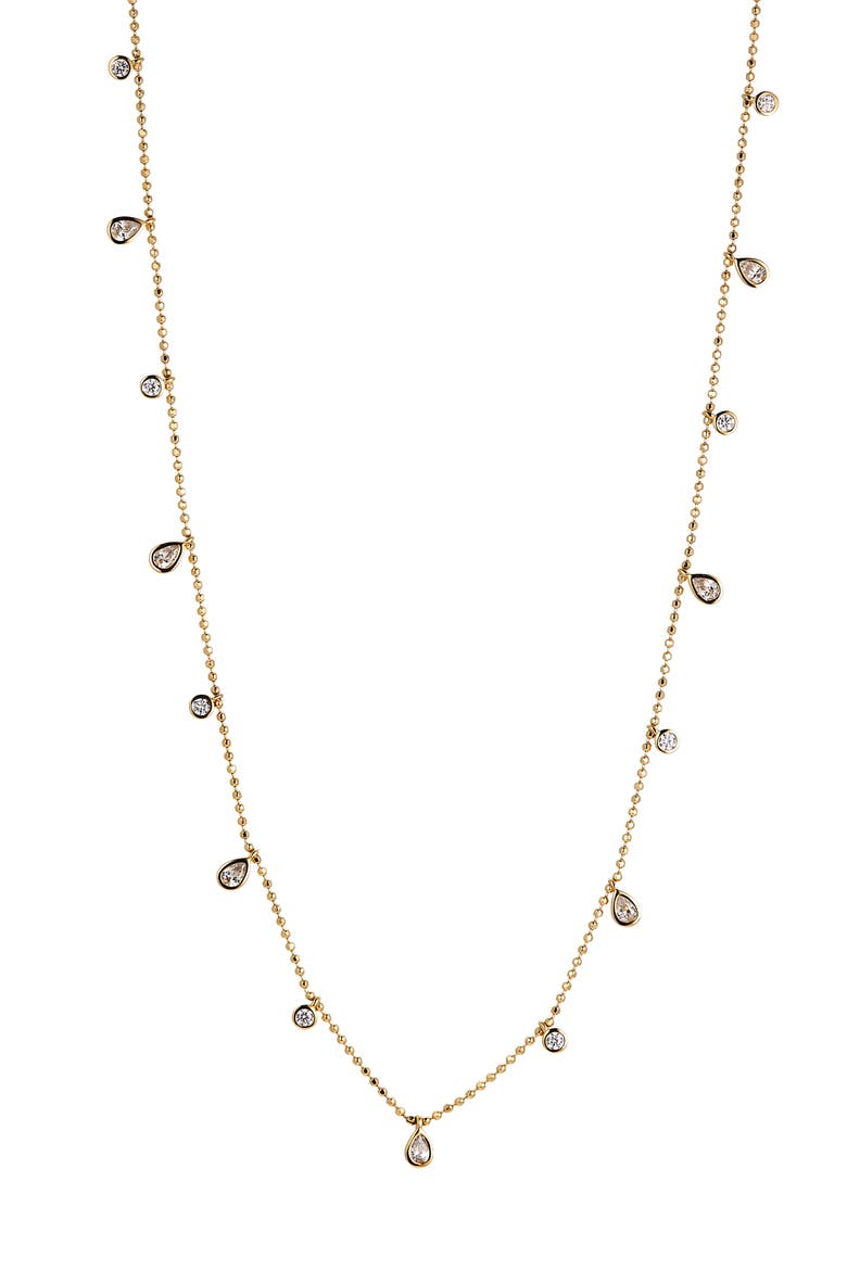 Daylight Shaky Station Necklace, Main, color, GOLD