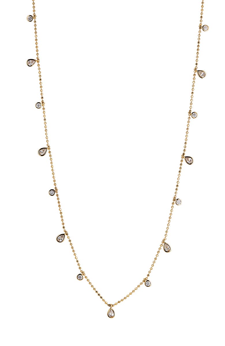 Nadri Daylight Shaky Station Necklace, Main, color, Gold