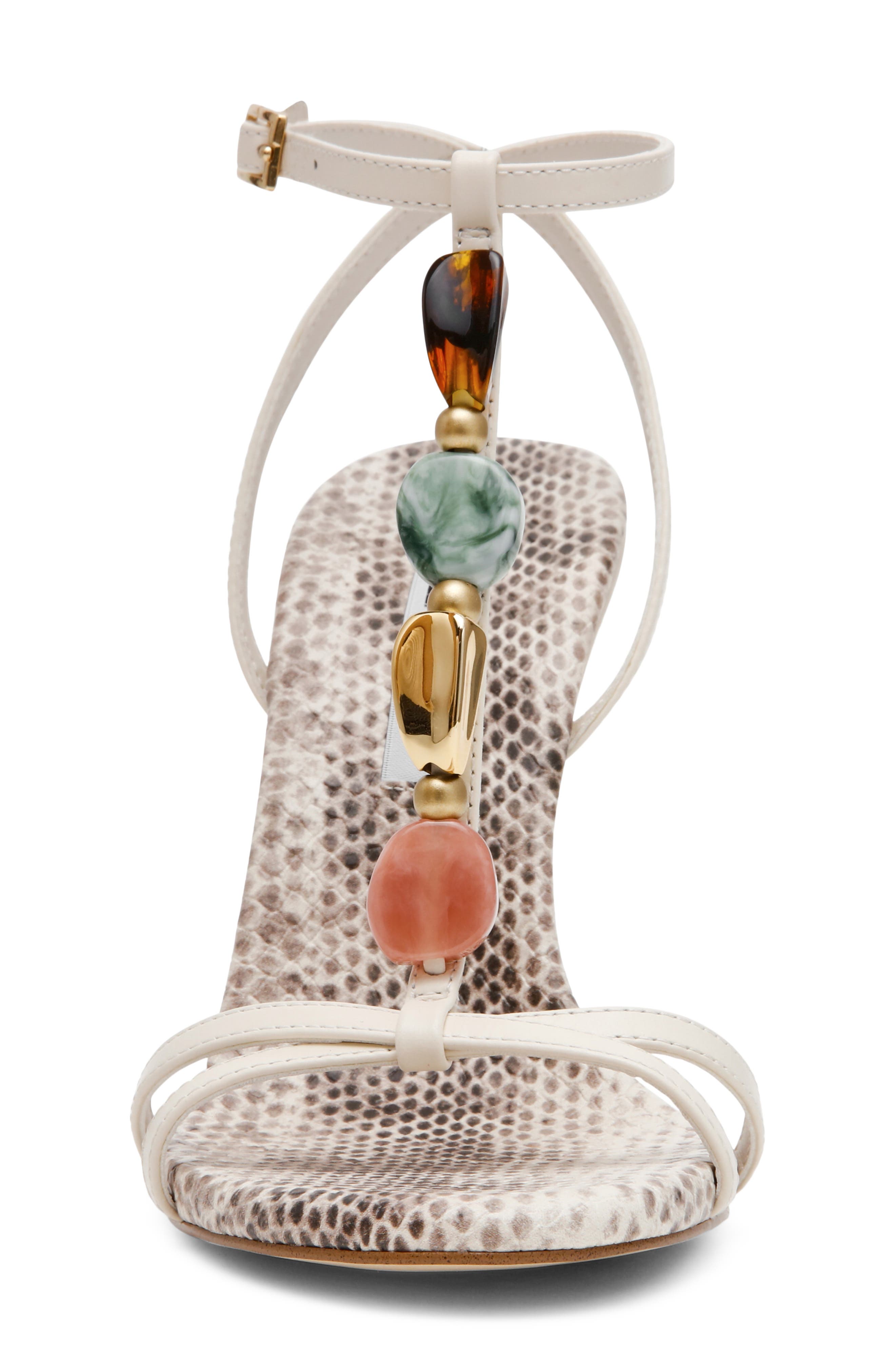 Steve Madden Frenzi Ankle Strap Sandal, Alternate, color, Natural Snake