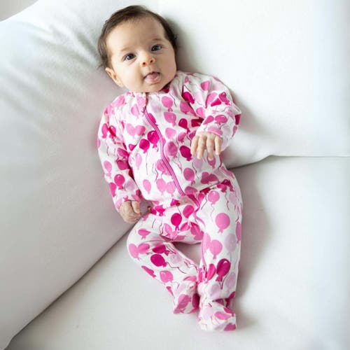 Norani Balloons Stretch Organic Cotton Zip Footie