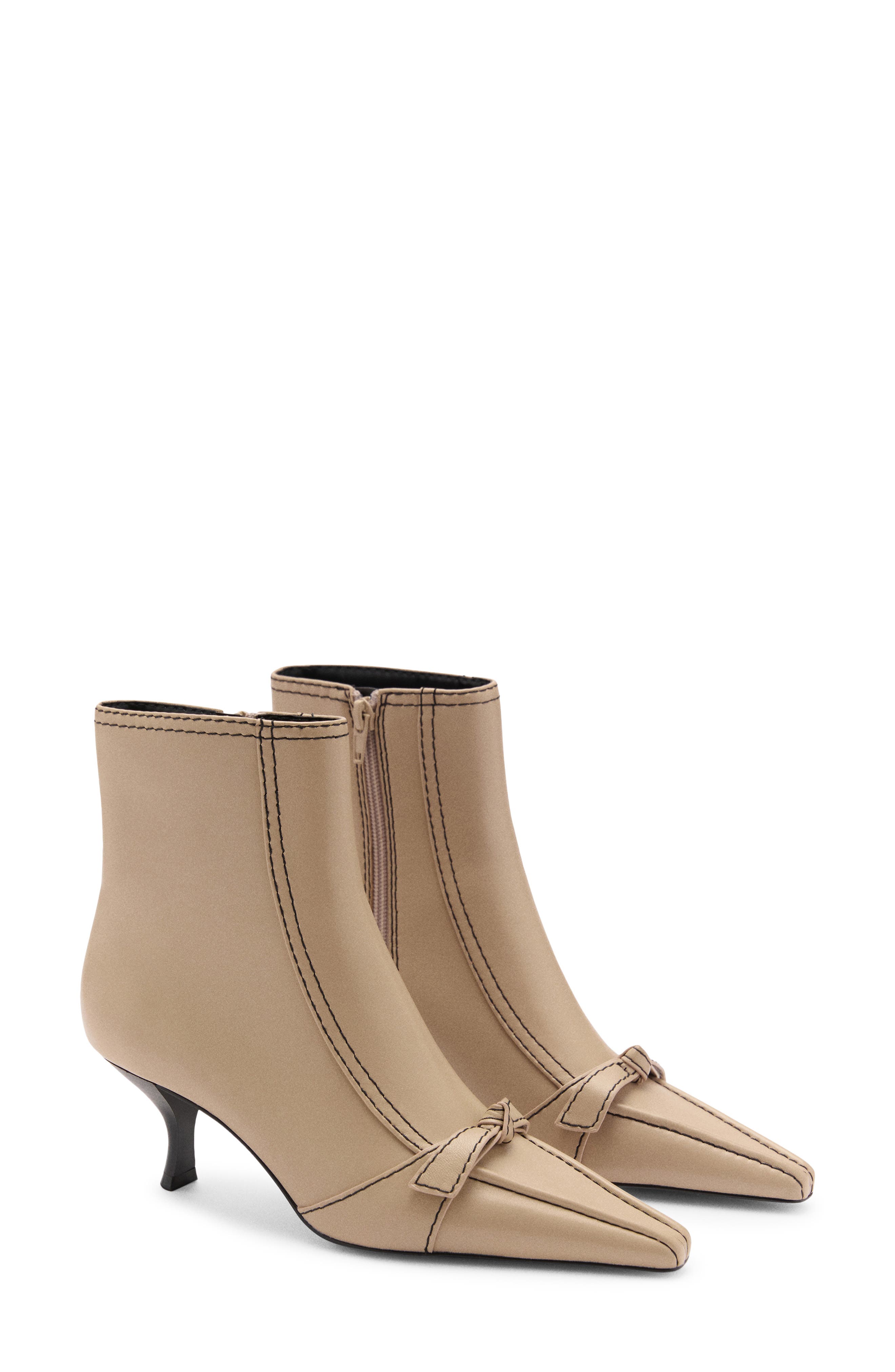 MANGO Bow Bootie, Main, color, 