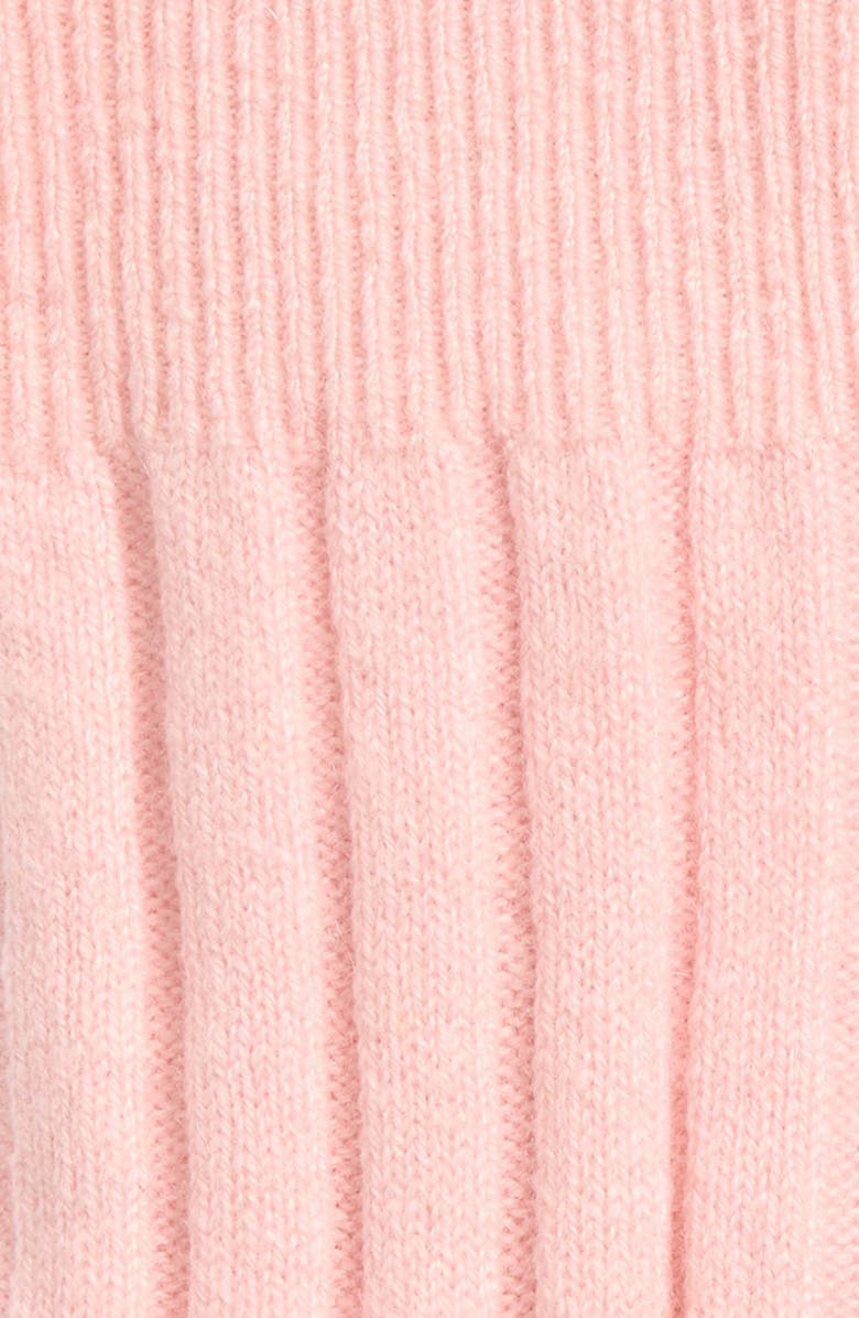 Nordstrom Rib Cashmere Blend Crew Socks, Alternate, color, Pink Dogwood