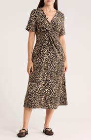 NORDSTROM RACK Twist Front Midi Dress