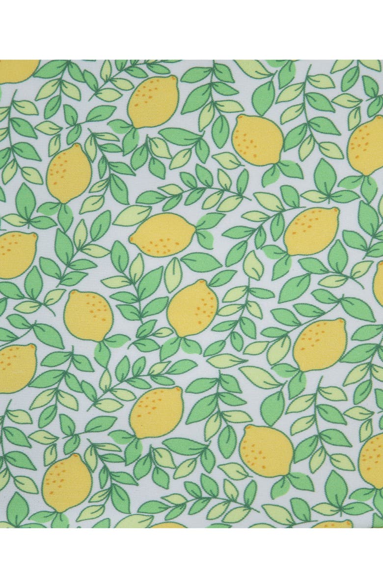 Little Me Lemon Smocked UPF 50+ One-Piece Swimsuit, Alternate, color, Green