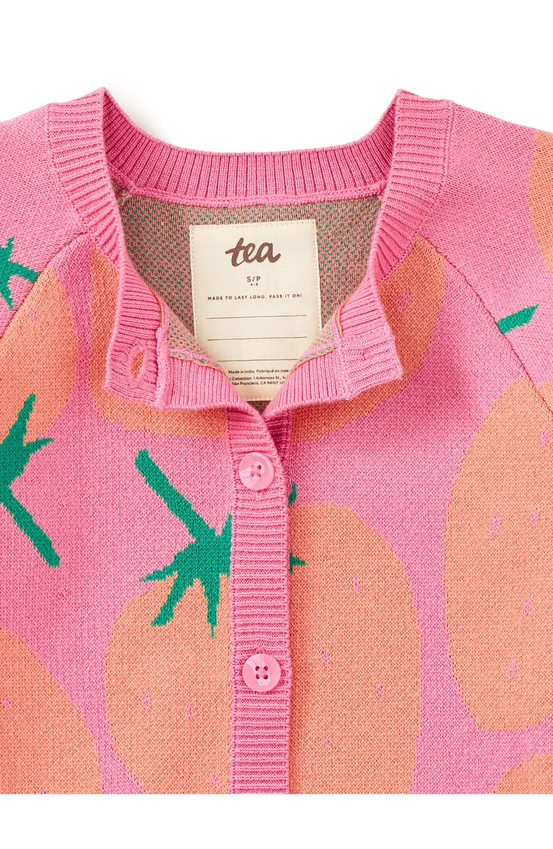 Tea Collection Strawberry Iconic Cardigan, Alternate, color, Fresas Favoritas
