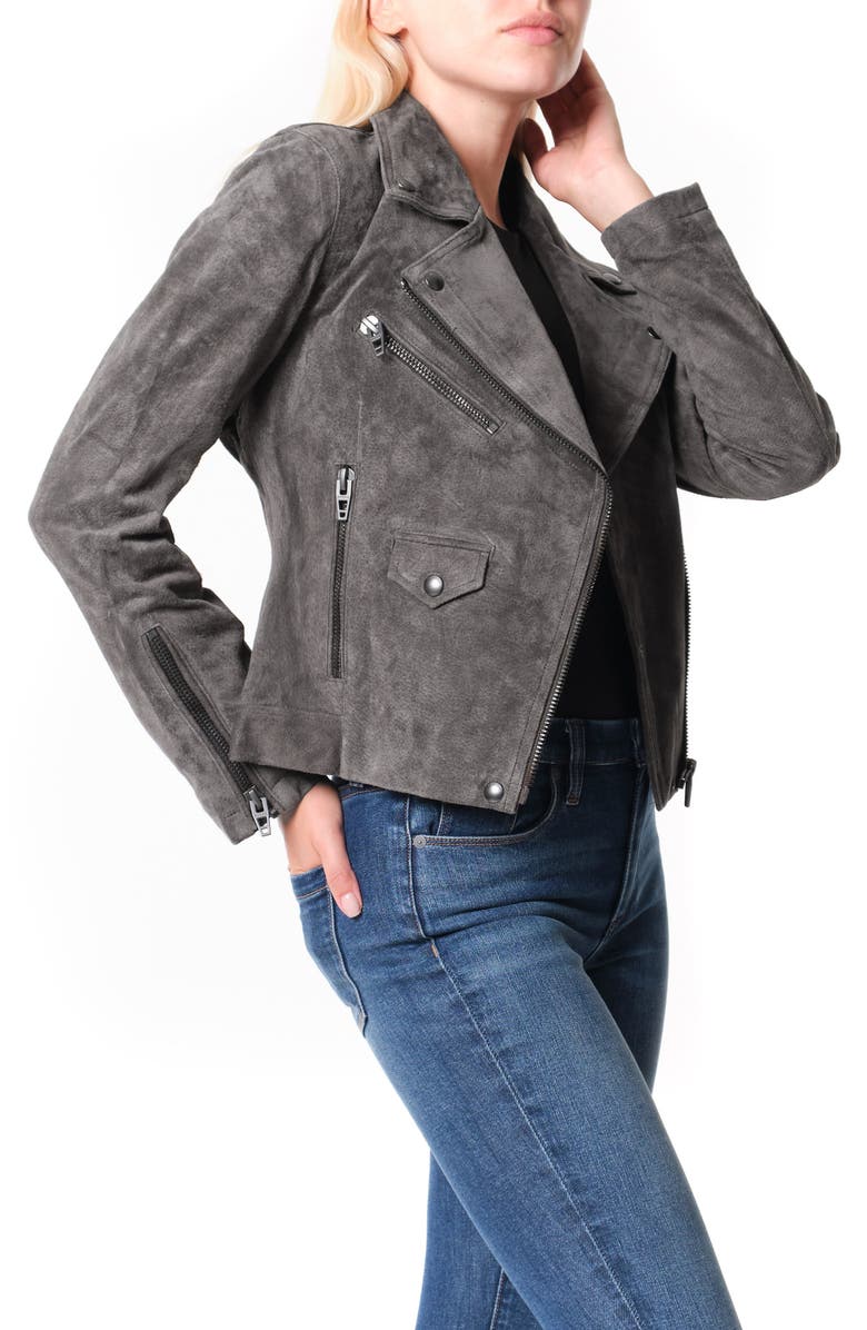 BLANKNYC Vital Signs Suede Moto Jacket, Alternate, color, 
