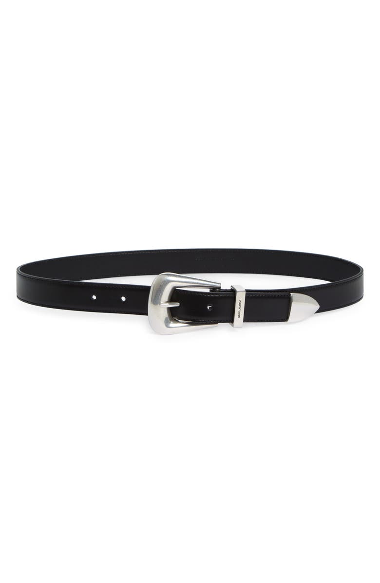 Saint Laurent Western Leather Belt, Main, color,