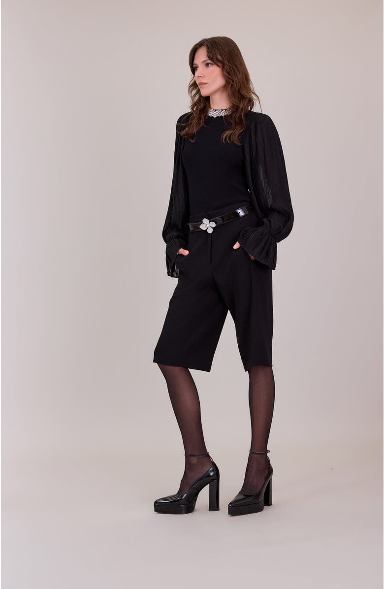 Anne Fontaine Brianca Top, Alternate, color, Black