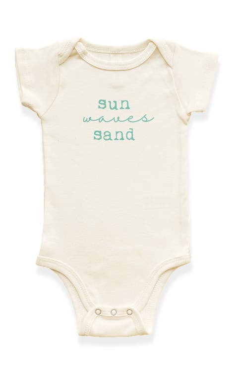 Sun Waves Sand - Organic Short Sleeve Baby Bodysuit