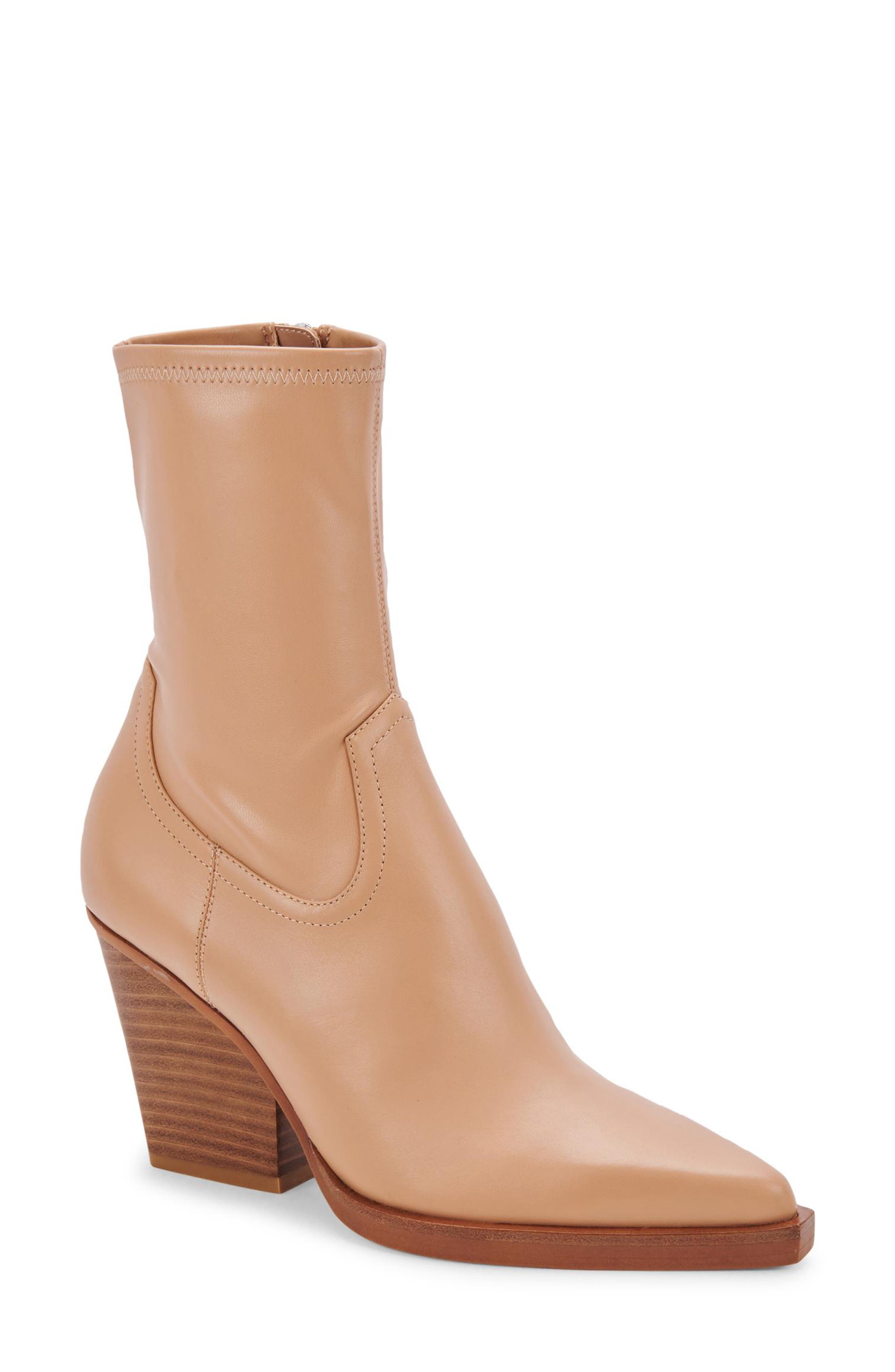 Boyd Pointed Toe Bootie, Main, color, TAN LEATHER