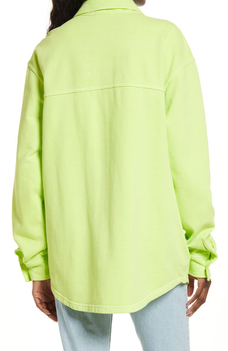 Good American Cotton Fleece Shacket, Alternate, color,