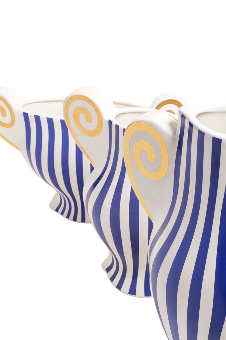 Longhu Ceramic Vase 14 In, Alternate, color, Blue