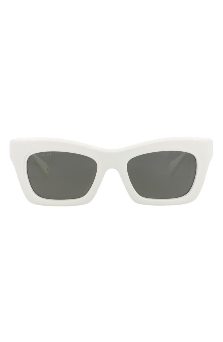 Gucci Novelty Sunglasses, Main, color, White White Grey