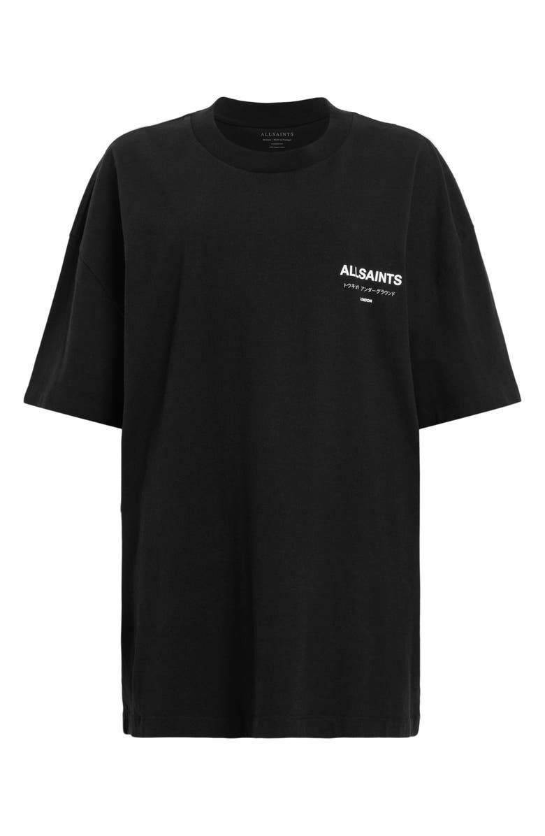 AllSaints Underground Logo Oversize Cotton Graphic T-Shirt, Alternate, color, 
