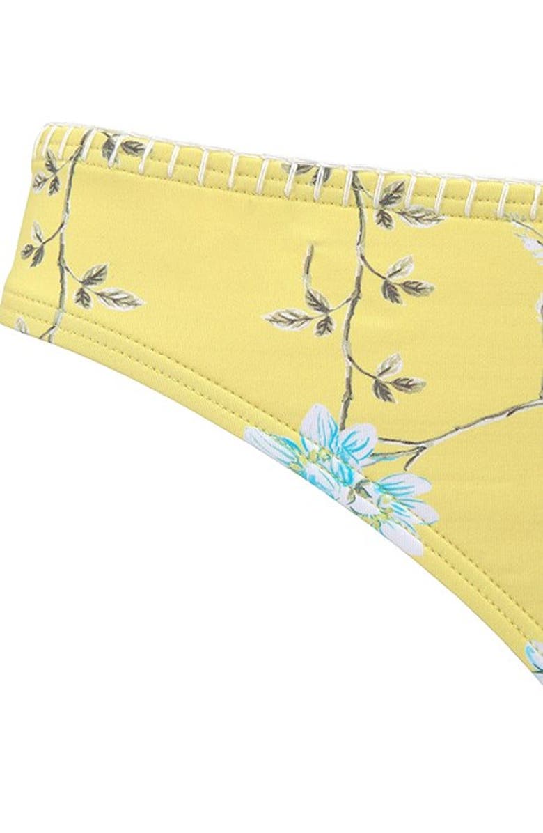LASCANA Women's Print Classic Bikini Swimsuit Bottom, Alternate, color, Yellow Multi