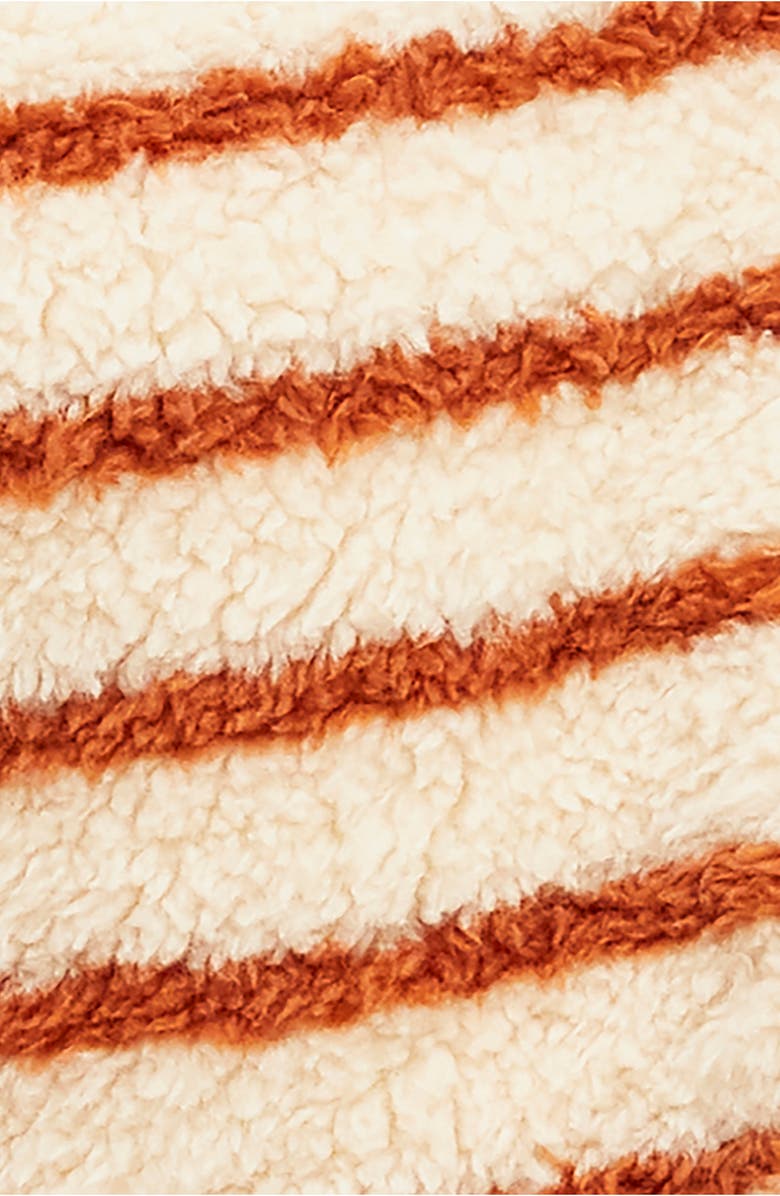 Free People Connell Stripe Faux Fur Top, Alternate, color,