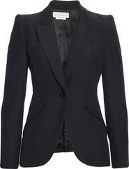 McQueen Alexander McQueen Leaf Crepe Jacket