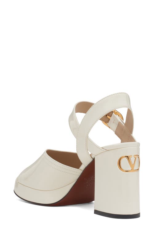 Valentino Sandalo Con Plateau Fawcette In Vitello Abrasivato 100mm