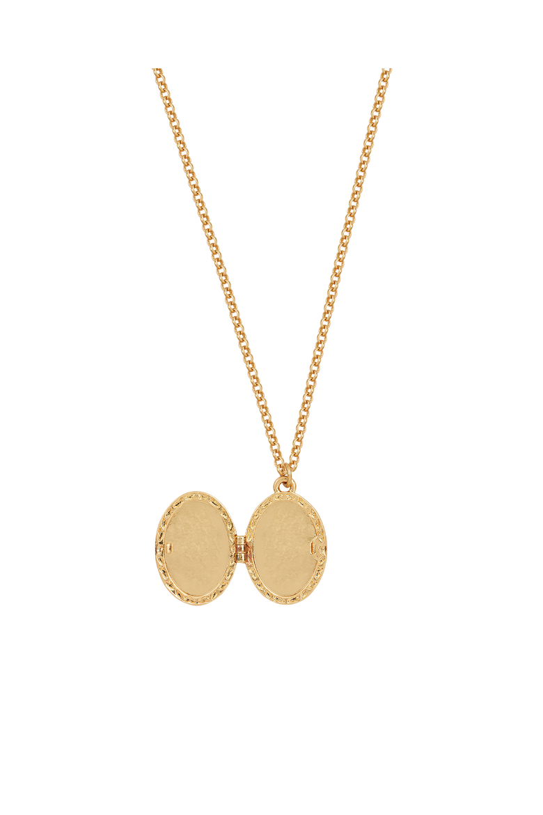 Robin & Blackberry Gold Locket Chain Necklace, Alternate, color, Gold